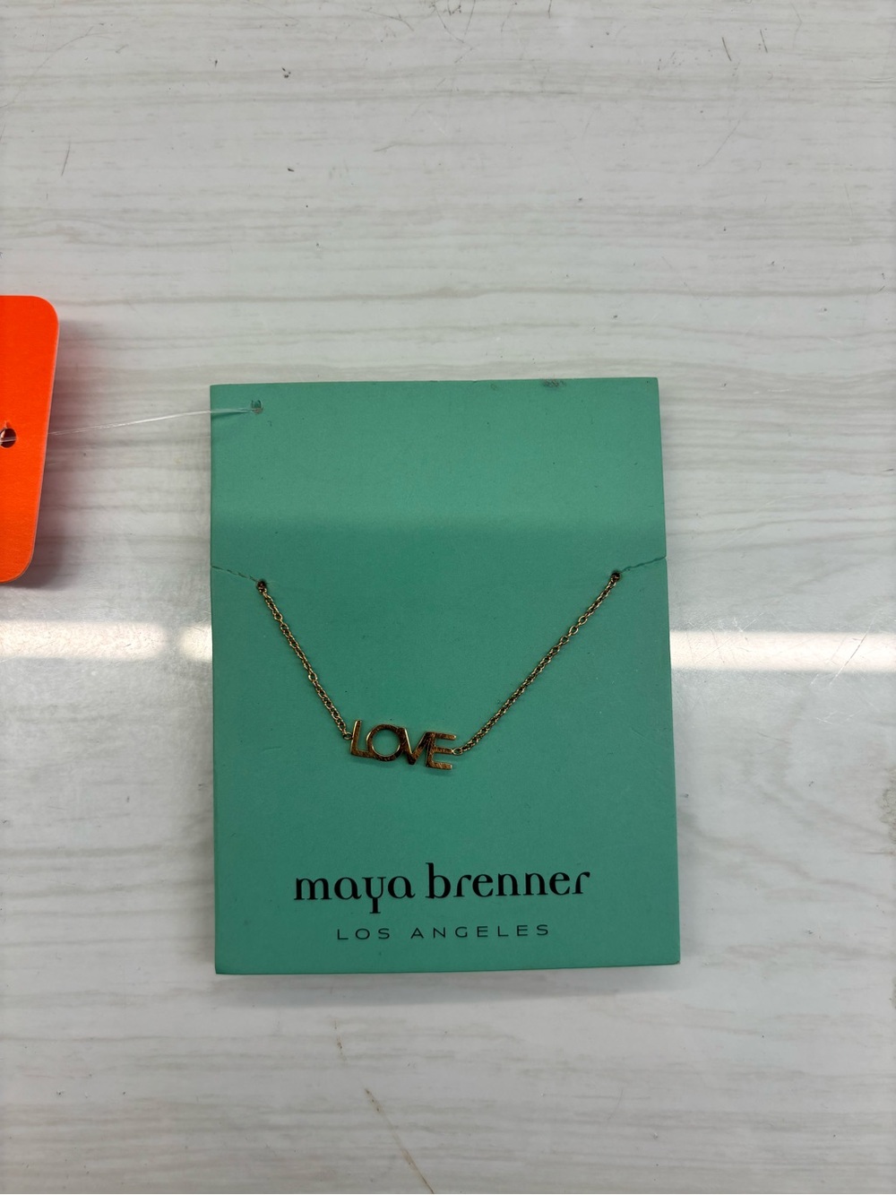 Maya Brenner LOVE Pendant Necklace - Gold